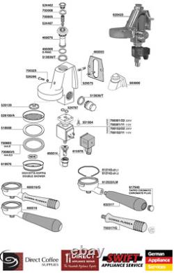 10 Parker 3Way Solenoid Valve- Complete Group Valve for Espresso Coffee Machine