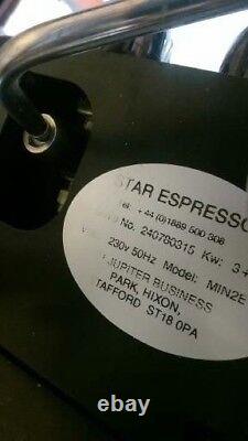 2 Group Star' Espresso machine, Model'MIN2E' w. Large 14lt boiler. Croydon CR0