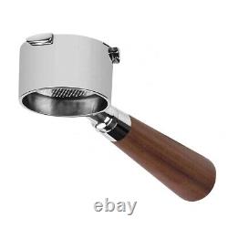 51mm New Bottomless Group Handle Portafilter 3 Ear Solid Wood With Basket