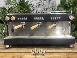 Ascaso Barista Pro 3 Group Black & Timber Espresso Coffee Machine Commercial Caf