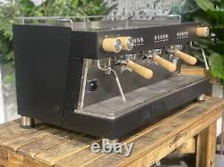 Ascaso Barista Pro 3 Group Black & Timber Espresso Coffee Machine Commercial Caf