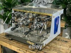 Astoria Rapallo 2 Group Blue & Gold Espresso Coffee Machine Commercial Cafe