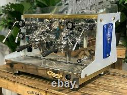 Astoria Rapallo 2 Group Blue & Gold Espresso Coffee Machine Commercial Cafe