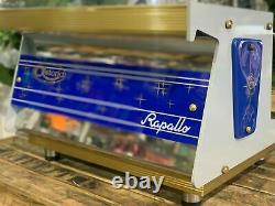 Astoria Rapallo 2 Group Blue & Gold Espresso Coffee Machine Commercial Cafe