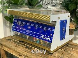 Astoria Rapallo 2 Group Blue & Gold Espresso Coffee Machine Commercial Cafe