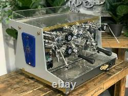 Astoria Rapallo 2 Group Blue & Gold Espresso Coffee Machine Commercial Cafe