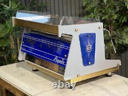 Astoria Rapallo 2 Group Espresso Coffee Machine Custom Blue & Gold Commercial