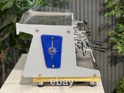 Astoria Rapallo 2 Group Espresso Coffee Machine Custom Blue & Gold Commercial