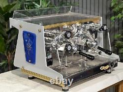 Astoria Rapallo 2 Group Espresso Coffee Machine Custom Blue & Gold Commercial