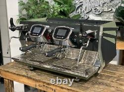 Bfc Aviator 2 Group Custom Dark Green & Black Espresso Coffee Machine Commercial