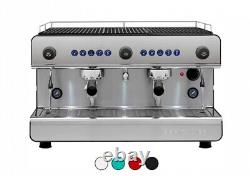 Brand new two group tall cup Iberital espresso machine in black