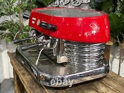 Brasilia Excelsior 2 Group Red Espresso Coffee Machine Commercial Barista Cafe