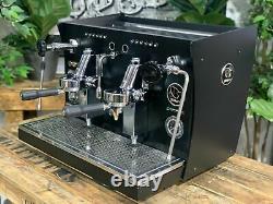 Brugnetti Guilia Manufactum 2 Group Black Espresso Coffee Machine Commercial