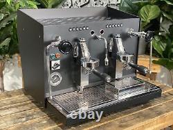 Brugnetti Guilia Manufactum 2 Group Espresso Coffee Machine Black Commercial Bar
