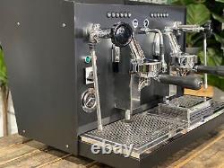 Brugnetti Guilia Manufactum 2 Group Espresso Coffee Machine Black Commercial Bar