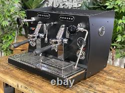 Brugnetti Gulia Manufactum 2 Group Black Espresso Coffee Machine Wholesale Cafe