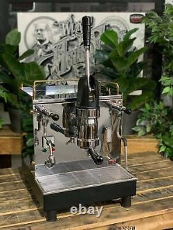 Brugnetti Lever 1 Group Stainless & Gold Espresso Coffee Machine Commercial Cafe