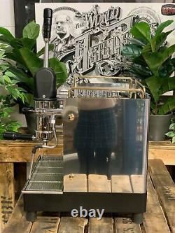 Brugnetti Lever 1 Group Stainless & Gold Espresso Coffee Machine Commercial Cafe