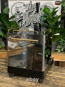 Brugnetti Lever 1 Group Stainless & Gold Espresso Coffee Machine Commercial Cafe