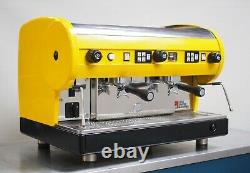 CMA Astoria 2 Group Lisa Coffee Espresso Machine Groovy Vibrant Yellow