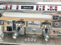 CMA Astoria 2 Group Marisa Coffee Espresso Machine Gleaming Stainless Steel