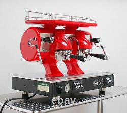 CMA Astoria 2 Group Sibilla Coffee Espresso Machine Cherry Red