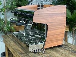 Carimali Pratica E2 2 Group New Stainless & Timber Sides Espresso Coffee Machine