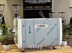 Casadio Undici 2 Group Hg Commercial Espresso Coffee Machine Barista Bar White