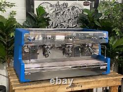 Cime Co-05 3 Group Espresso Coffee Machine Blue Cafe Commercial Barista Cart Bar