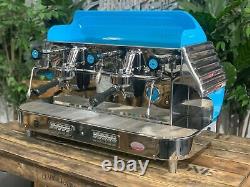 Elektra Barlume 2 Group Blue Espresso Coffee Machine Commercial Custom Cafe