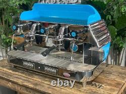 Elektra Barlume 2 Group Blue Espresso Coffee Machine Commercial Custom Cafe