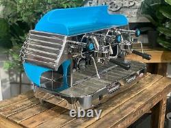 Elektra Barlume 2 Group Blue Espresso Coffee Machine Commercial Custom Cafe