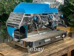 Elektra Barlume 2 Group Blue Espresso Coffee Machine Commercial Custom Cafe