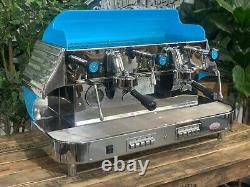 Elektra Barlume 2 Group Blue Espresso Coffee Machine Commercial Custom Cafe