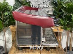 Expobar Megacrem High Cup 3 Group Espresso Coffee Machine Stainless & Red Cafe