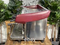 Expobar Megacrem High Cup 3 Group Espresso Coffee Machine Stainless & Red Cafe