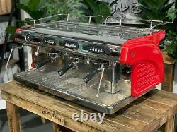Expobar Ruggero 3 Group Red Espresso Coffee Machine Commercial Cafe Barista