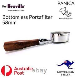 FOR BREVILLE PORTAFILTER 58mm BOTTOMLESS PORTAFILTER GROUP HANDLE WITH BASKET