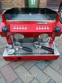 GAGGIA GD Compact 2 Group Espresso Coffee Machine RED Used, VGC Collection