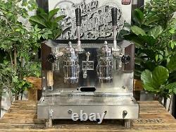 Gaggia 1979 Tell Lever 2 Group Vintage Brown Espresso Coffee Machine Commercial