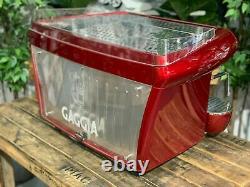 Gaggia Deco Dp 2 Group Red Espresso Coffee Machine Commercial Cafe Cart Barista