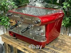 Gaggia Deco Dp 2 Group Red Espresso Coffee Machine Commercial Cafe Cart Barista