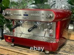 Gaggia Deco Dp 2 Group Red Espresso Coffee Machine Commercial Cafe Cart Barista