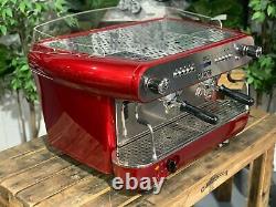 Gaggia Deco Dp 2 Group Red Espresso Coffee Machine Commercial Cafe Cart Barista