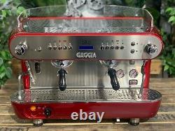 Gaggia Deco Dp 2 Group Red Espresso Coffee Machine Commercial Cafe Cart Barista