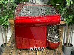 Gaggia Deco Dp 2 Group Red Espresso Coffee Machine Commercial Cafe Cart Barista