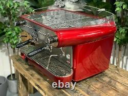 Gaggia Deco Dp 2 Group Red Espresso Coffee Machine Commercial Cafe Cart Barista