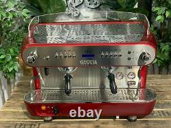 Gaggia Deco Dp 2 Group Red Espresso Coffee Machine Commercial Cafe Cart Barista