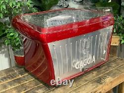 Gaggia Deco Dp 2 Group Red Espresso Coffee Machine Commercial Cafe Cart Barista