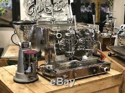 Gaggia Vintage Lever 2 Group Espresso Coffee Machine & Grinder Combo Cafe Barist